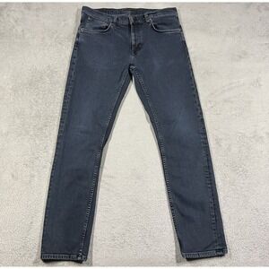 Nudie Jeans Co Mens 36x32 Blue Lean Dean Skies Stretch